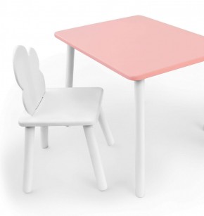 Комплект детской мебели стол и стул Облачко (Розывый/Белый/Белый) в Воткинске - votkinsk.mebel-74.com | фото