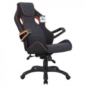 Кресло компьютерное BRABIX Techno Pro GM-003 (ткань черное/серое, вставки оранжевые) 531813 в Воткинске - votkinsk.mebel-74.com | фото