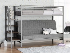 Кровать двухъярусная с диваном "Мадлен-3" (Серый/Серый) в Воткинске - votkinsk.mebel-74.com | фото